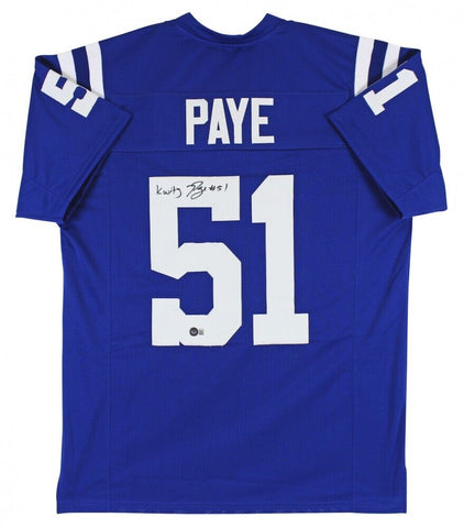 Kwity Paye Signed Indianapolis Colts Jersey (Beckett) 2021 1st Rnd Draft Pck D.E