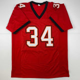 Autographed/Signed Dexter Jackson Tampa Bay Red Football Jersey JSA COA