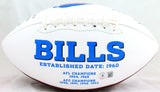 Aj Epenesa Autographed Buffalo Bills Logo Football w/Bills Mafia-Beckett W Holo