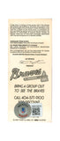 Deion Sanders Signed Atlanta Braves 7/24/1992 vs Pirates Ticket BAS 37261