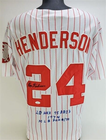 Ken Henderson Signed Chicago White Sox 1974 Jersey (JSA COA) 3xInscribed / O.F.