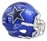 Cowboys Randy White "7x Stat" Signed Flash Full Size Speed Rep Helmet BAS Wit