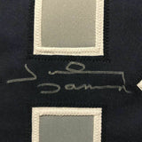 FRAMED Autographed/Signed JOHNNY DAMON 33x42 New York Grey Jersey JSA COA Auto