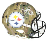 Troy Polamalu Signed Pittsburgh Steelers Authentic Camo Helmet HOF BAS 29643