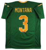 Notre Dame Joe Montana Authentic Signed Green Pro Style Jersey Autographed JSA