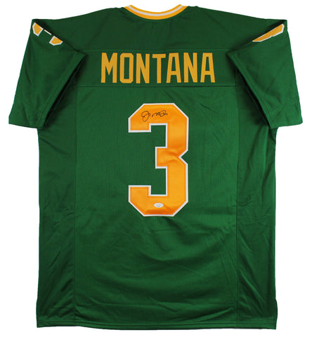 Notre Dame Joe Montana Authentic Signed Green Pro Style Jersey Autographed JSA