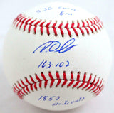 Roy Oswalt Autographed Rawlings OML Baseball w/3 Inscriptions- JSA W *Blue