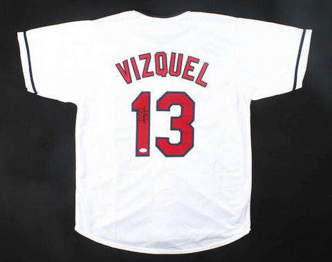 Omar Vizquel Signed Indians "Little O" Jersey (JSA COA) Cleveland Shortstop