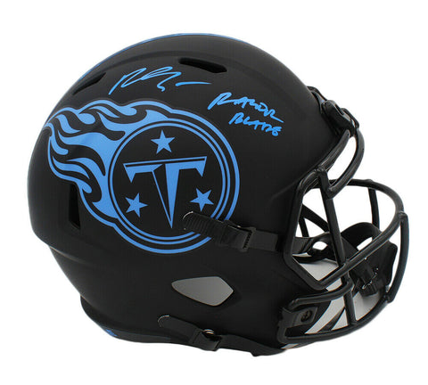 Rashaan Evans Signed Titans Speed Full Size Eclipse NFL Helmet with Inscription