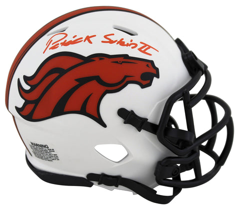Broncos Patrick Surtain II Authentic Signed Lunar Speed Mini Helmet JSA Witness