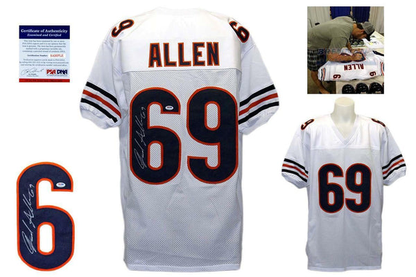 Jared Allen SIGNED White Jersey - PSA/DNA ITP - Autographed w/ Photo