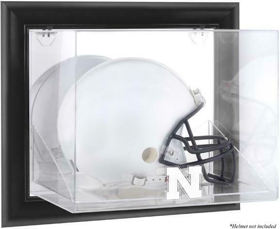 Nebraska Cornhuskers Black Framed Wall-Mountable Helmet Display Case - Fanatics