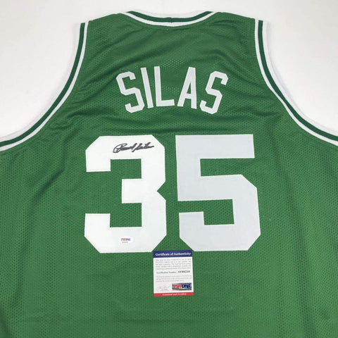 Autographed/Signed Paul Silas Boston Green Basketball Jersey PSA/DNA COA