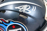 AJ Brown Autographed Tennessee Titans Speed Mini Helmet-Beckett W Hologram