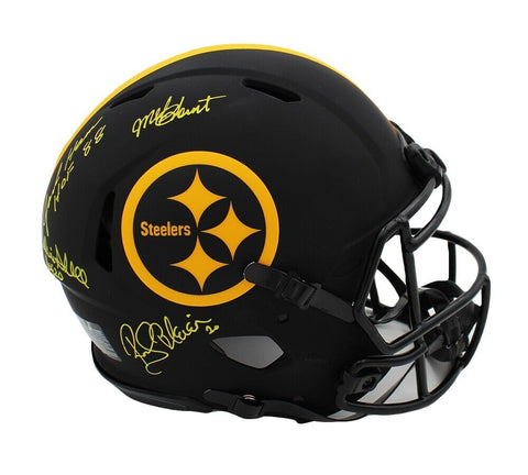 Multi-Player Signed Pittsburgh Steelers Speed Auth Eclipse Helmet with 4 Sigs