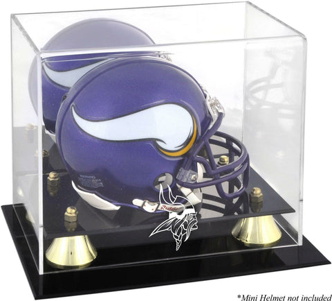 Minnesota Vikings Golden Classic Mini Helmet Display Case - Fanatics