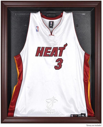 Miami Heat Mahogany Framed Team Logo Jersey Display Case Authentic