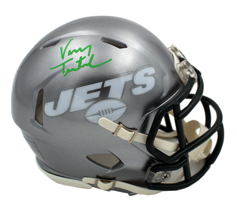 Vinny Testaverde Signed New York Jets Speed Flash NFL Mini Helmet