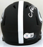 Nick Chubb Autographed Georgia Bulldogs Eclipse Speed Mini Helmet- Beckett *Slvr