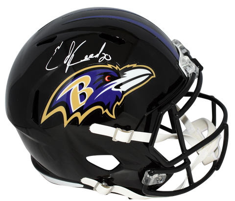 ED REED SIGNED AUTOGRAPHED BALTIMORE RAVENS FULL SIZE SPEED HELMET BECKETT