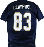 Chase Claypool Autographed Navy Blue College Style Jersey-Beckett W Hologram