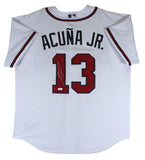 Braves Ronald Acuna Jr. Authentic Signed White Majestic Cool Base Jersey JSA