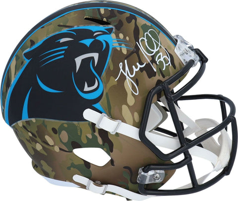 Luke Kuechly Carolina Panthers Signed Camo Alternate Replica Helmet