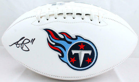 AJ Brown Autographed Tennessee Titans Logo Football-Beckett W Hologram *Black