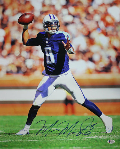 Marcus Mariota Autographed/Signed Tennessee Titans 16x20 Photo BAS 29160