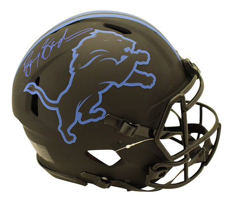 Barry Sanders Autographed Detroit Lions Authentic Eclipse Helmet Beckett 38223