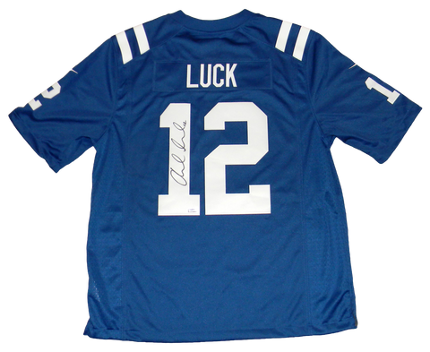 ANDREW LUCK SIGNED INDIANAPOLIS COLTS #12 BLUE NIKE LIMITED JERSEY PANINI