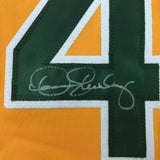 Autographed/Signed DENNIS ECKERSLEY Oakland Yellow Baseball Jersey JSA COA Auto