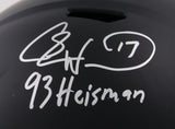 Charlie Ward Signed Florida State Seminoles Full-Size Helmet "93 Heisman" (PSA)