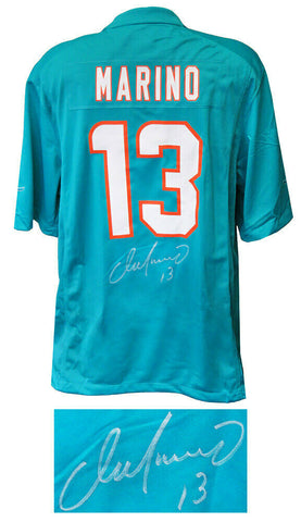 Dan Marino Signed Miami Dolphins Nike Teal Jersey (Schwartz Sports COA)