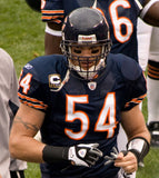 Brian Urlacher Signed Chicago Bears Blue Jersey (JSA Hologram) 8x Pro Bowl L.B.