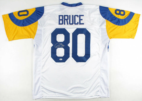 Isaac Bruce Signed Los Angeles Rams Jersey Beckett Hologram 4xPro Bowl Receiver