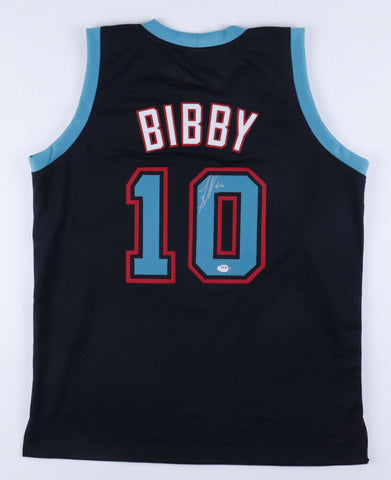 Mike Bibby Signed Vancouver Grizzlie Jersey (PSA COA) #2 Overall Draft Pick 1998