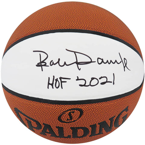 Bob Dandridge Signed Spalding White Panel Basketball w/HOF 2021 - (SCHWARTZ COA)
