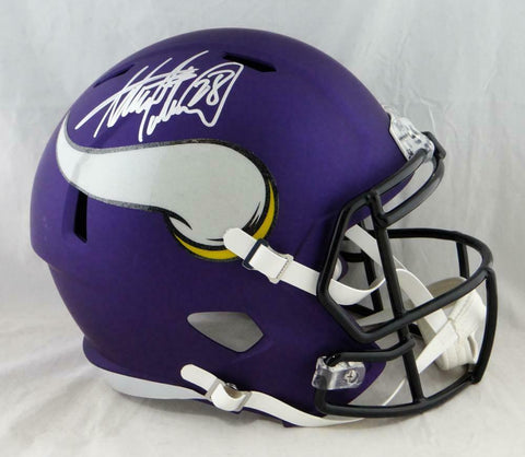 Adrian Peterson Autographed Minnesota Vikings F/S Speed Helmet- Beckett W *Slvr