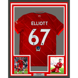 Framed Autographed/Signed Harvey Elliott 33x42 Liverpool Red Jersey Beckett COA