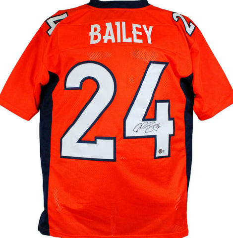 Champ Bailey Autographed Orange Pro Style Jersey-Beckett W Hologram *Black