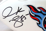 Derrick Mason Autographed Tennessee Titans Logo Football w/Insc.-Beckett W Holo
