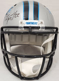 Christian McCaffrey Autographed Panthers Full Size Helmet (Smudged) Beckett