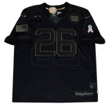 SAQUON BARKLEY SIGNED NEW YORK GIANTS NIKE LIMITED SALUTE TO SERVICE JERSEY BAS