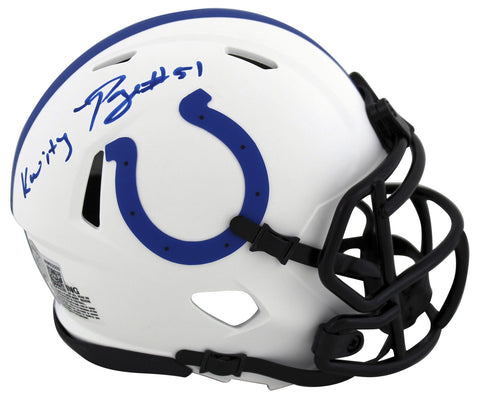 Colts Kwity Paye Authentic Signed Lunar Speed Mini Helmet BAS Witnessed