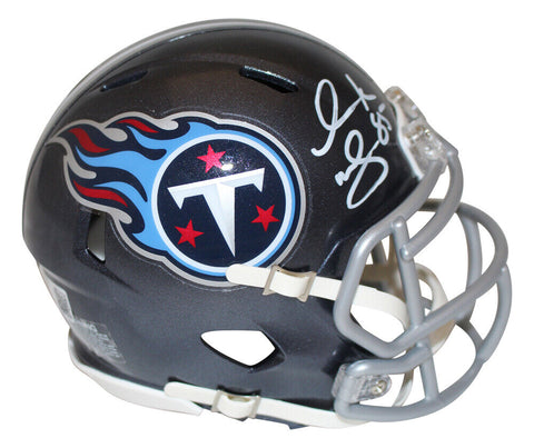 Derrick Mason Autographed Tennessee Titans Speed Mini Helmet Beckett 35585