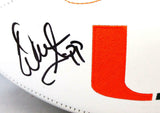 Warren Sapp Autographed Miami Hurricanes Logo Football w/ 94 Lombardi- BA W Holo