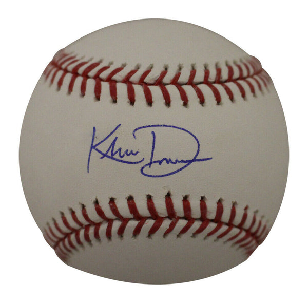 Khris Davis Autographed/Signed Oakland Athletics OML Baseball BAS 27356