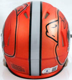 Thurman Thomas Autographed OK. State Speed Mini Helmet-Beckett W Hologram *Black