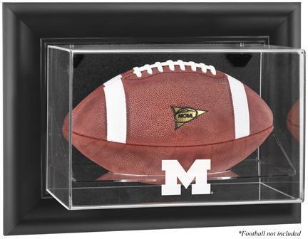 Michigan Wolverines Black Framed Wall-Mountable Football Display Case